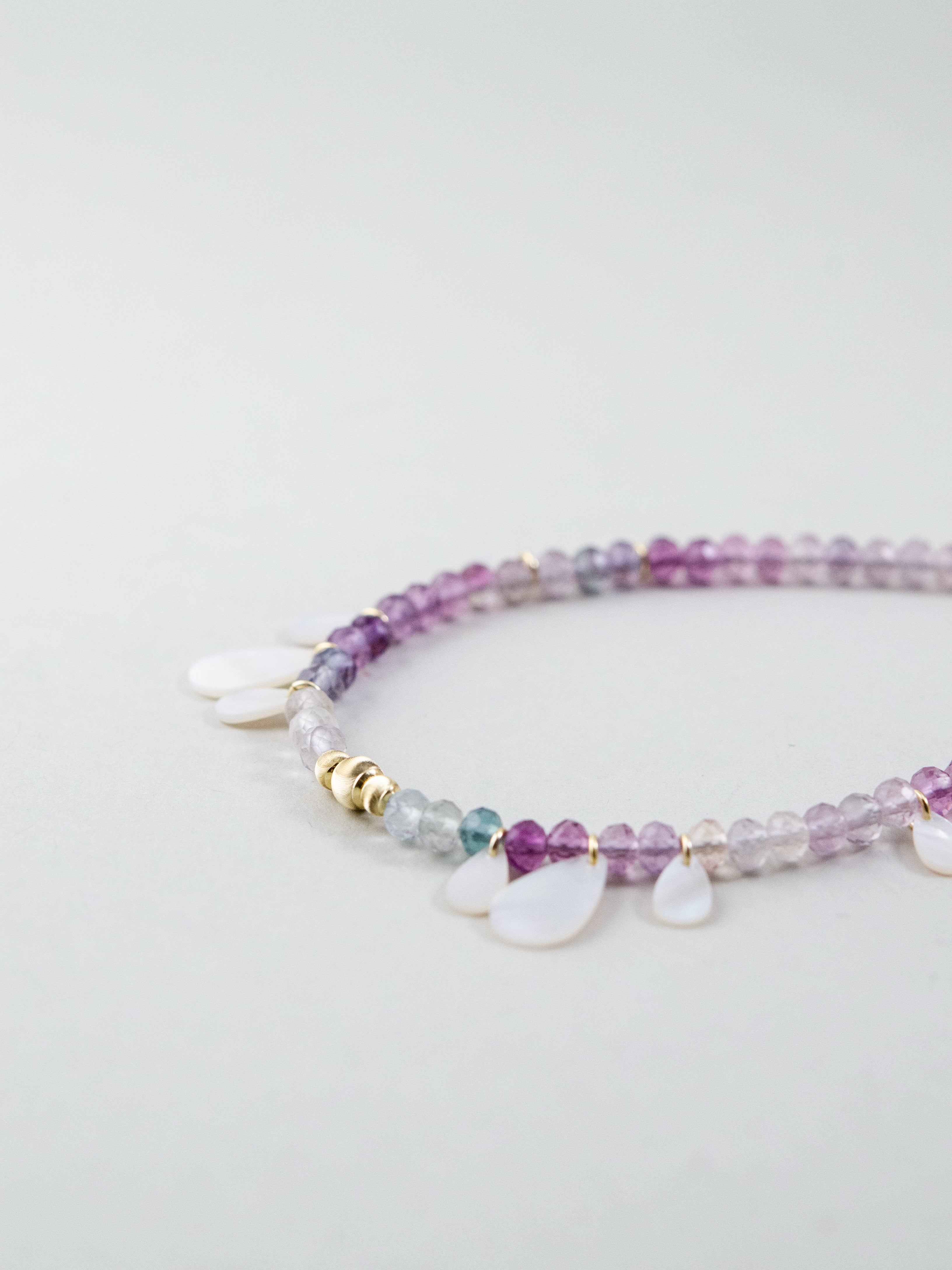 天然石 ブレスレット 置き画 マルチカラー 透明感 癒し