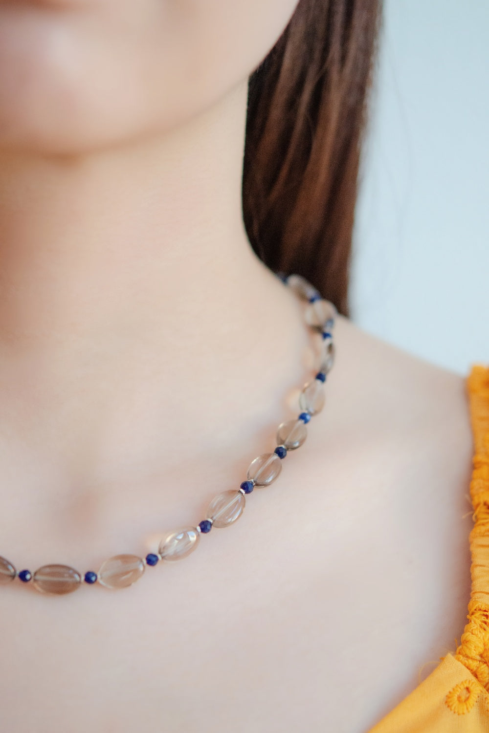 ネックレス 置き画 曲線 流れ ハンドメイド デザイン