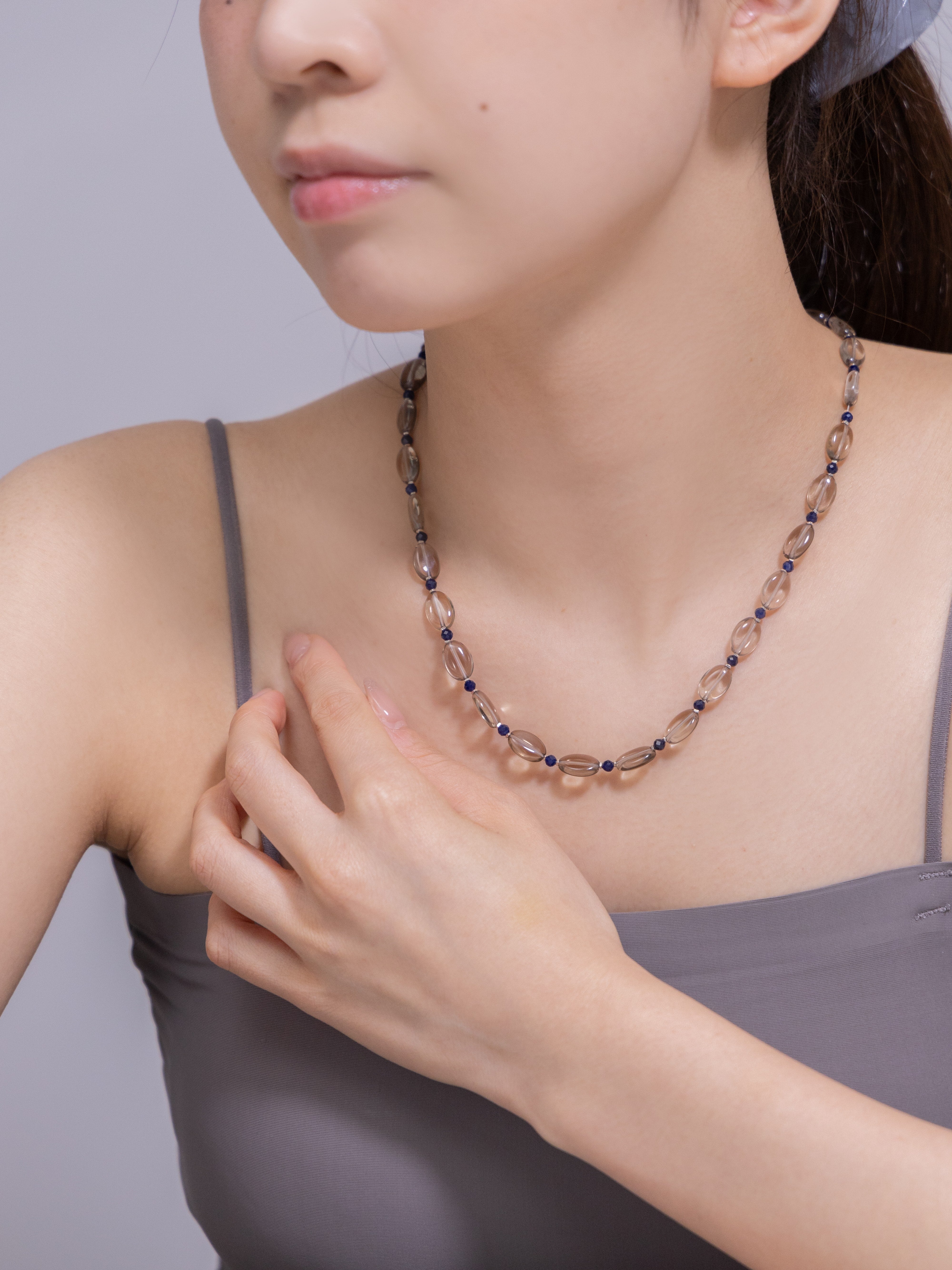 シンプル ネックレス 置き画 直線 ライン アースカラー