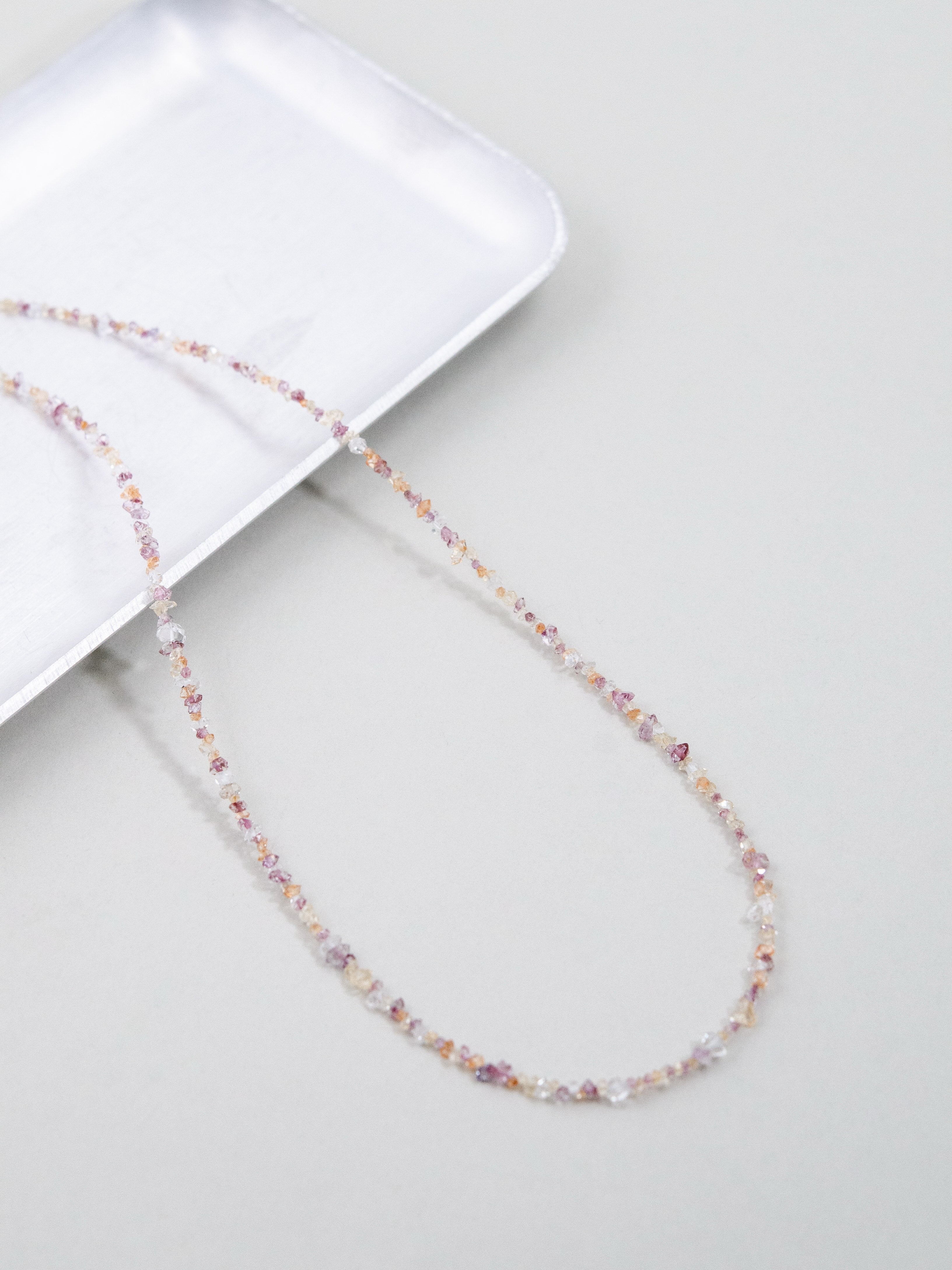 フェナカイト ネックレス 斜め配置 SV925 高い波動と輝き