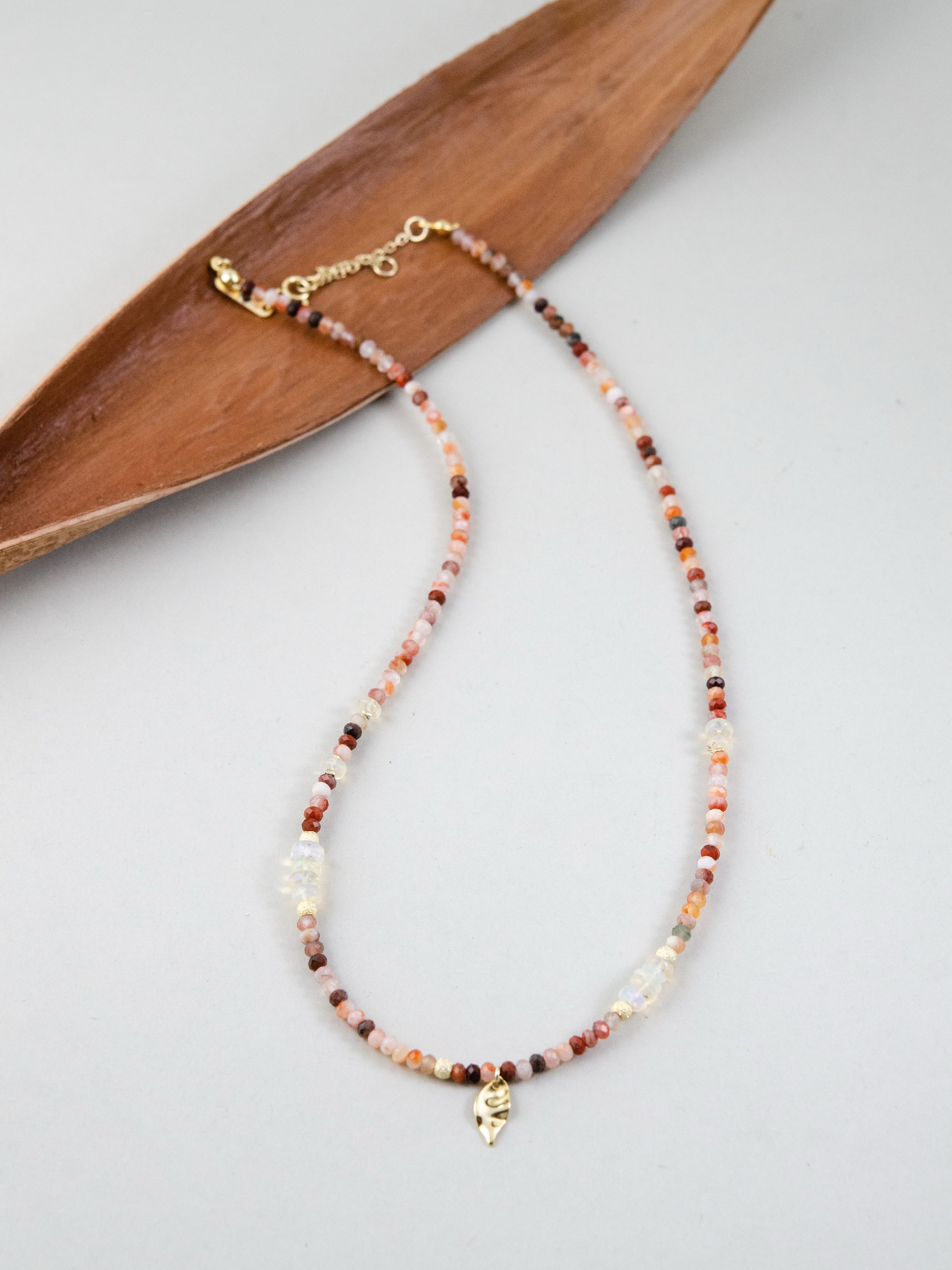 夕陽のメロディ ネックレス 木製トレイ スタイリング 秋色の輝き