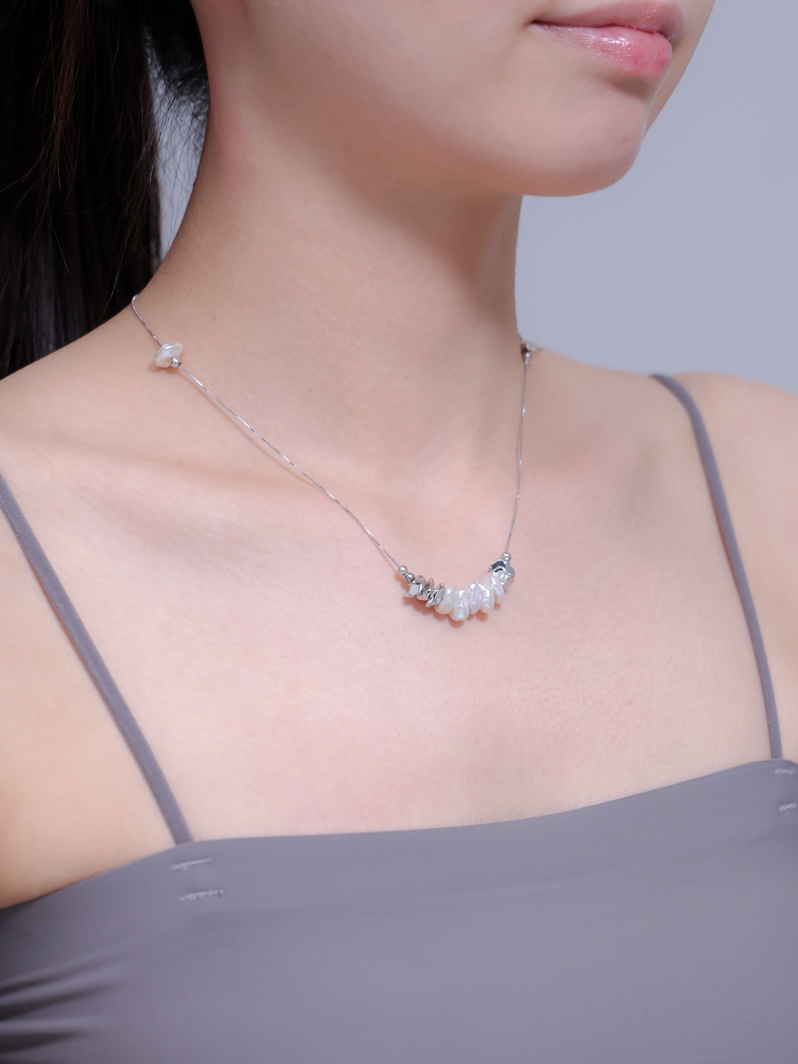 スネークチェーン シルバー ネックレス 拡大 素材感 SV925