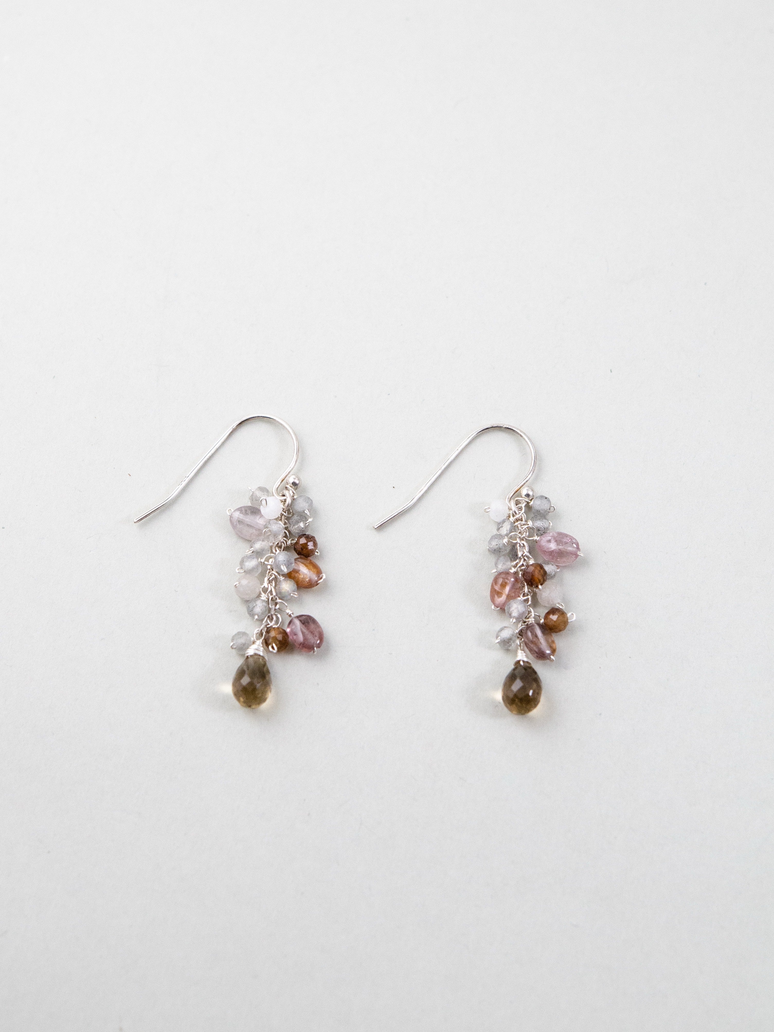 天然石ピアス ペア画像 白背景 イヤリング変更可