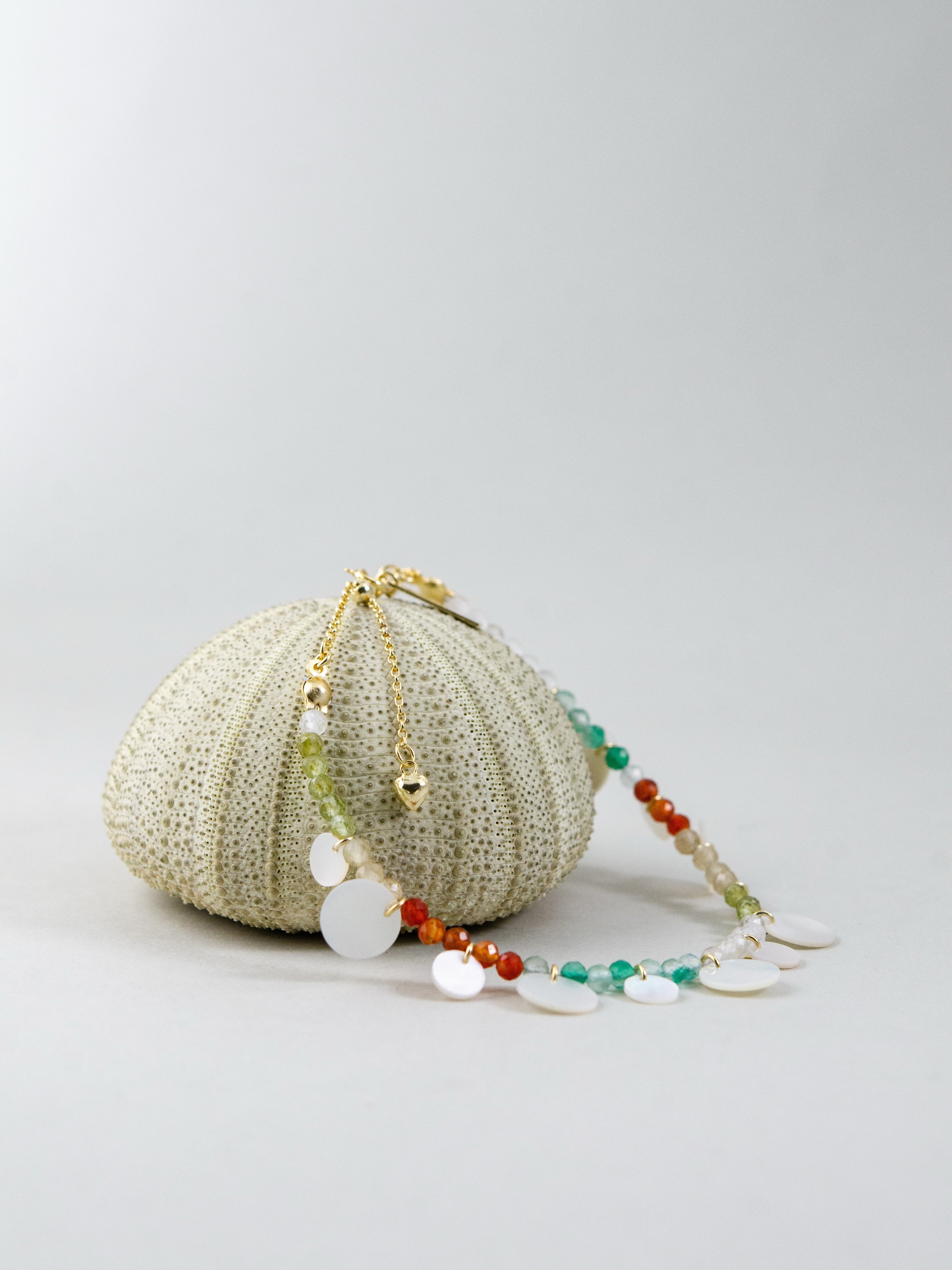 夏 アクセサリー ブレスレット 置き画 白蝶貝 アゲート リゾート