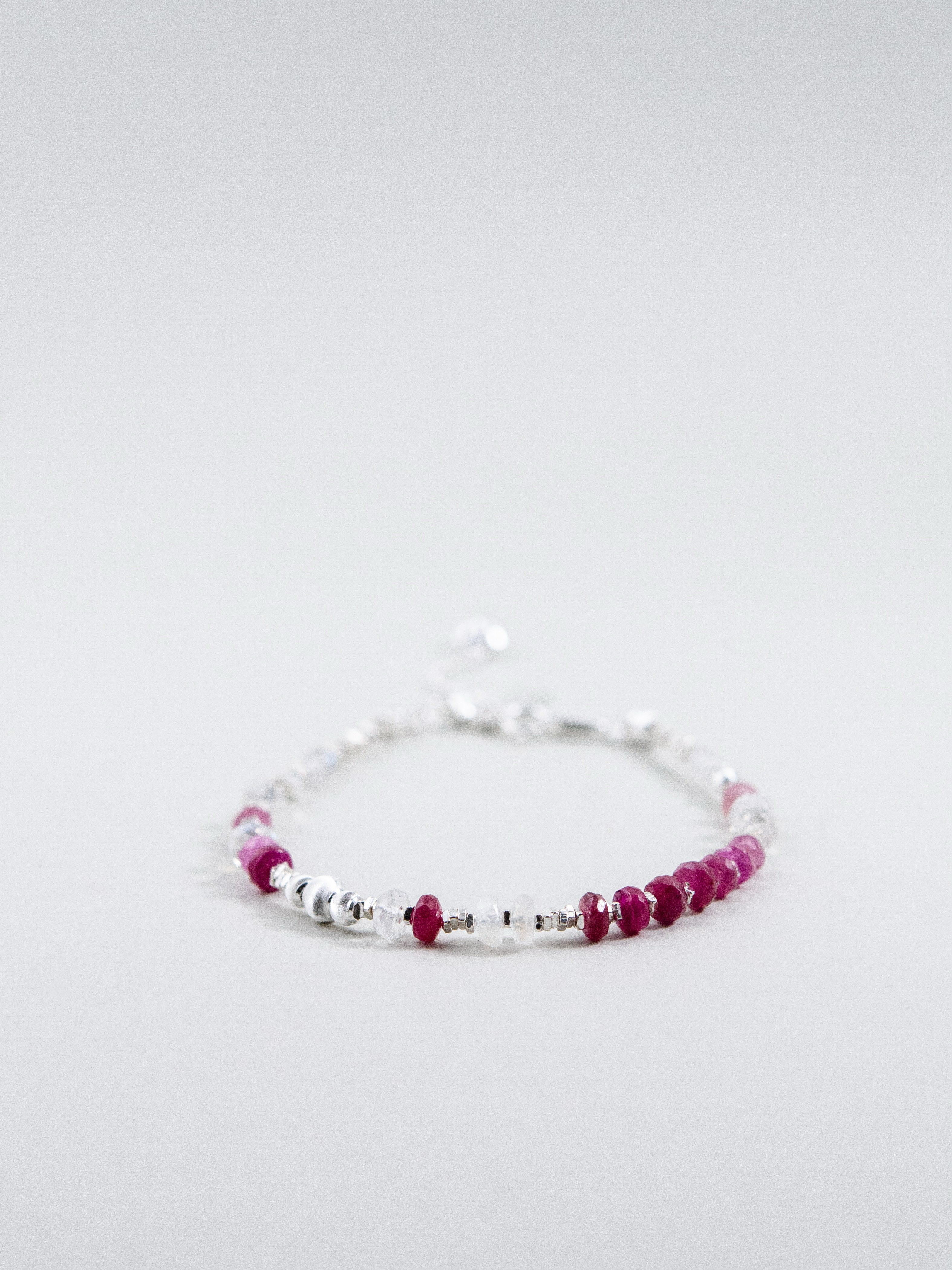 SV925 ブレスレット ルビー 天然石 ハンドメイド