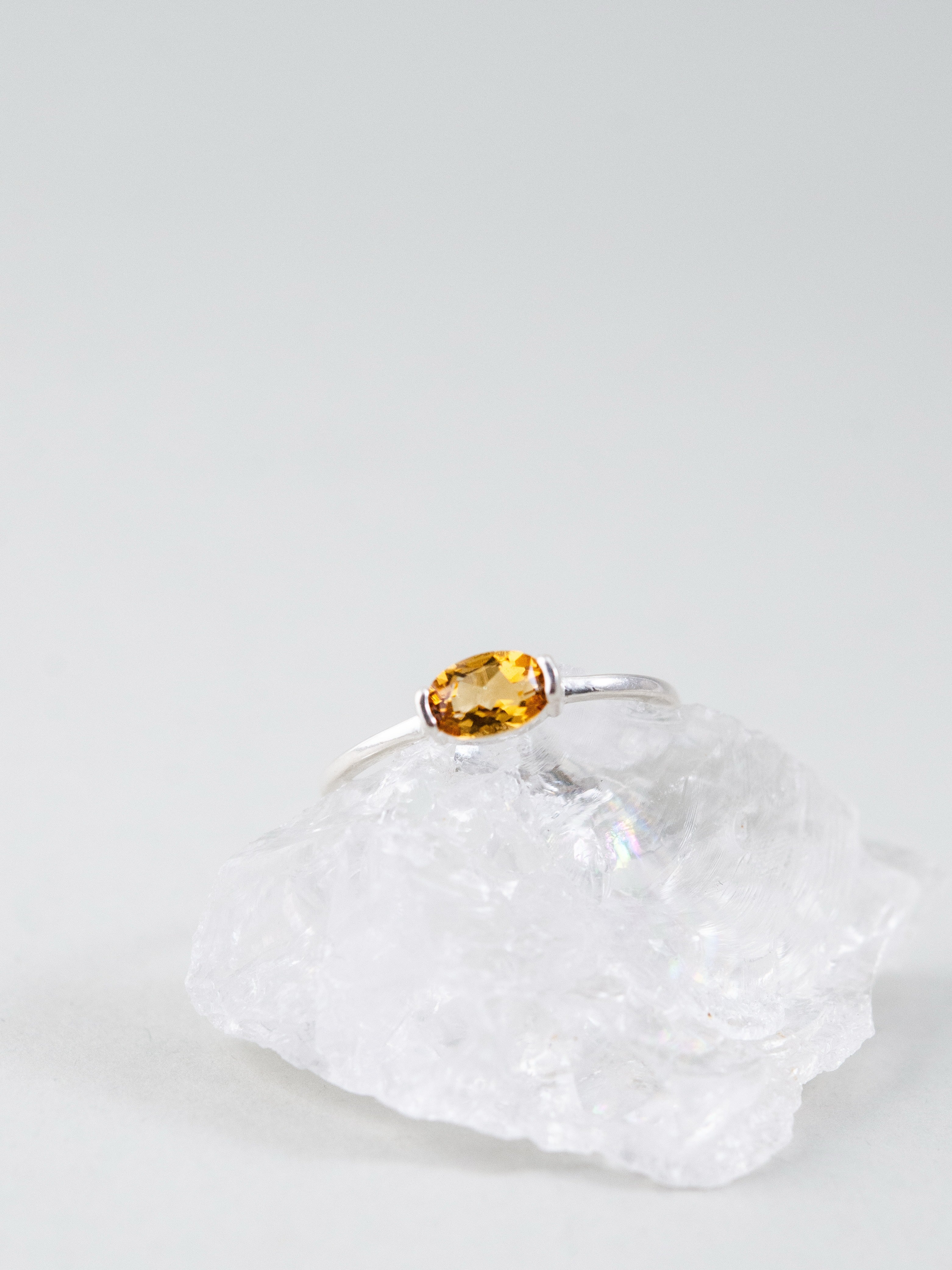 選べる天然石 リング - 【フリーサイズ】ガーネット/シトリン/トパーズ