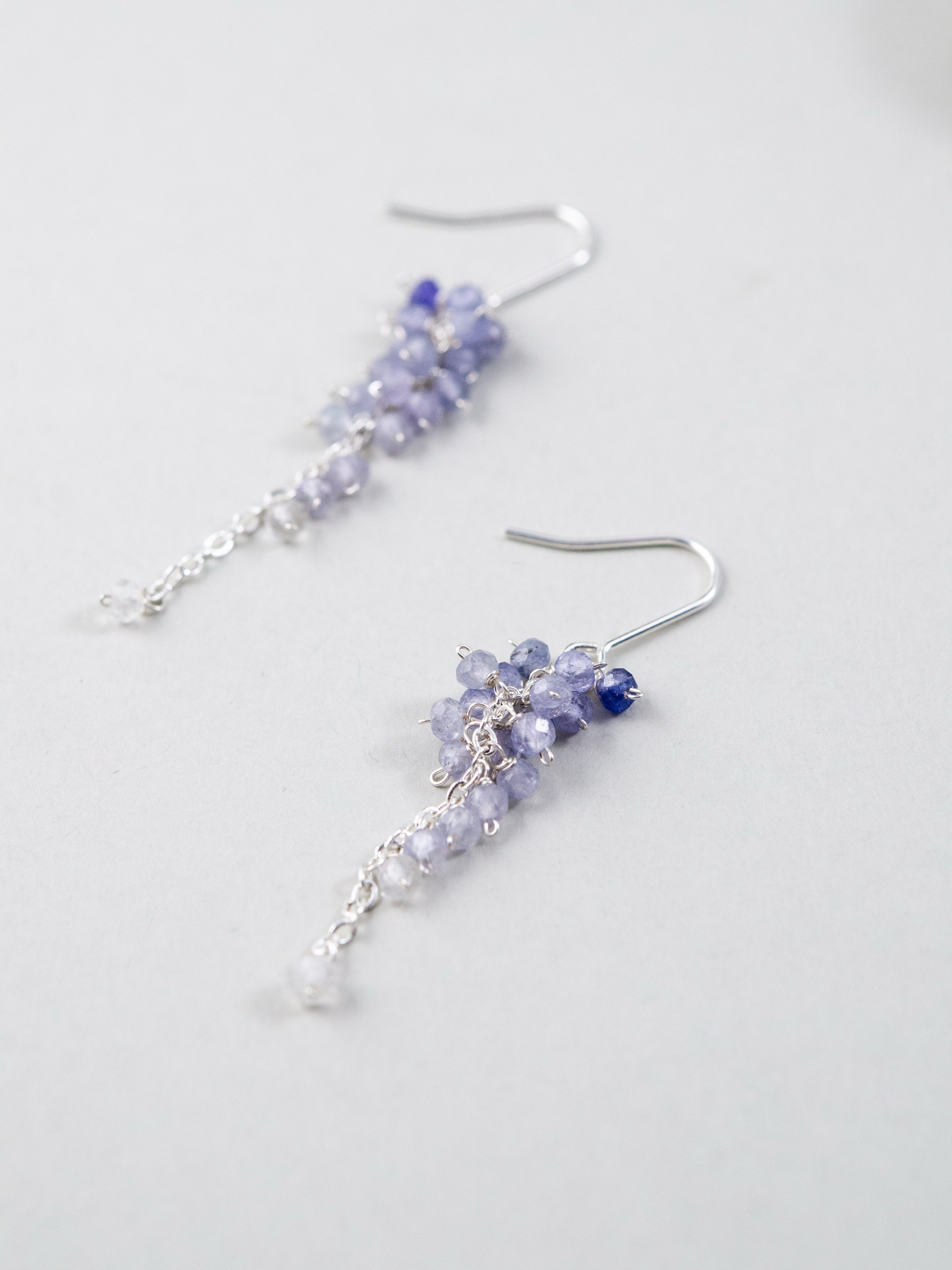 青紫のグラデーション タンザナイト ピアス 詳細画像 イヤリング変更可