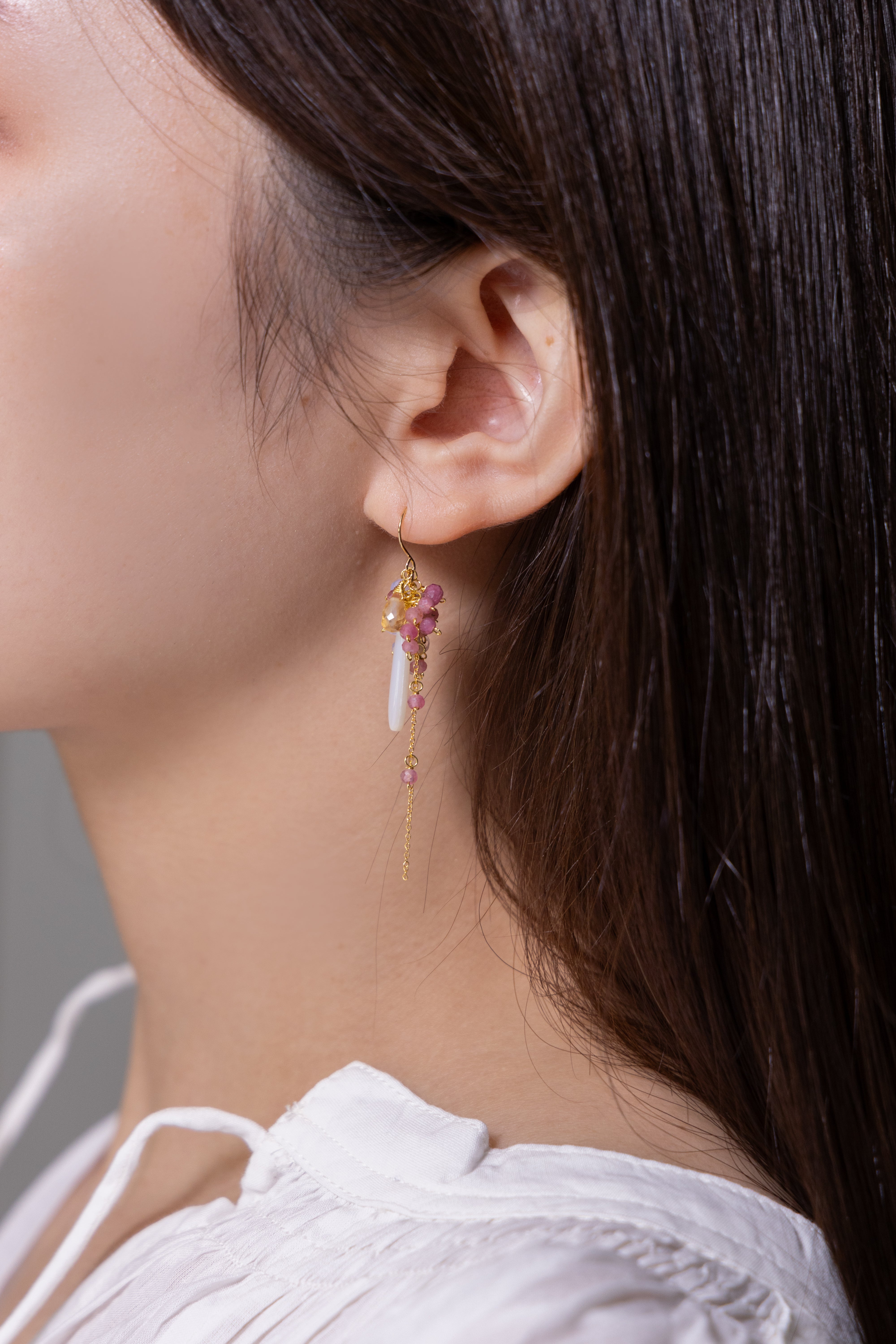 結婚式 お呼ばれ アクセサリー パール シェル 着画